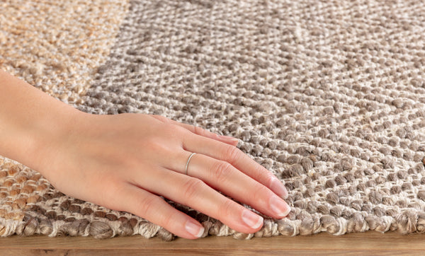 Tapis de jute tissé à la main