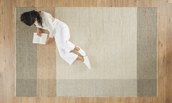 Tapis de jute tissé à la main