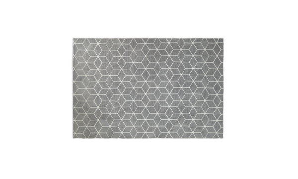 Tapis géométrique gris