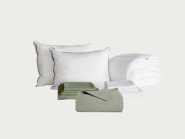Ensemble de sommeil supérieur + couverture en mousseline